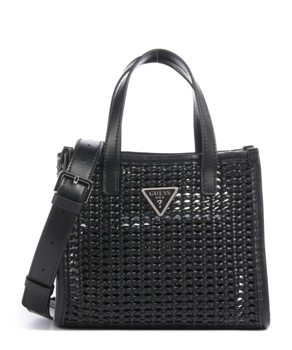 Brigitta Handtasche Lederimitat schwarz