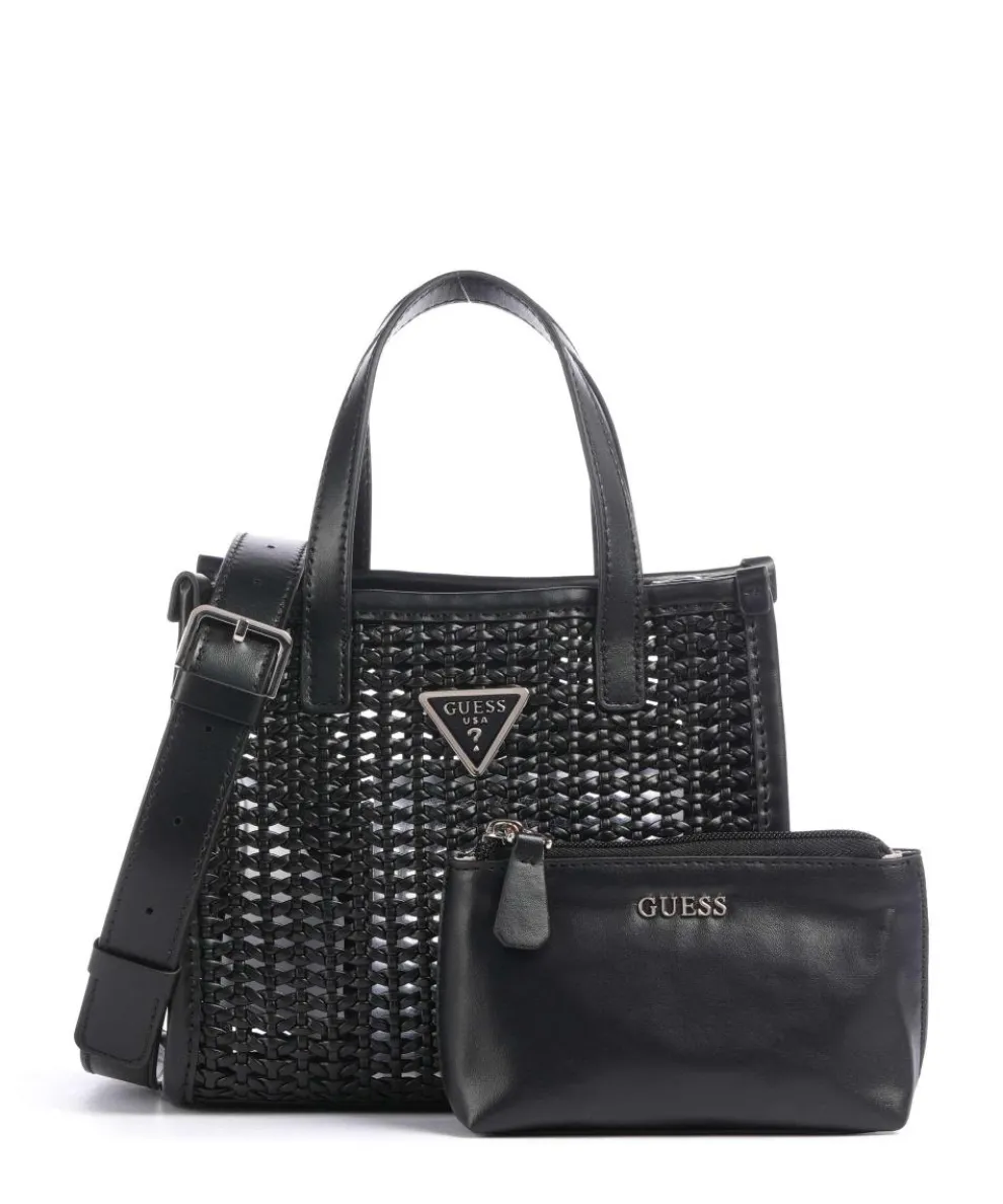 Brigitta Handtasche Lederimitat schwarz