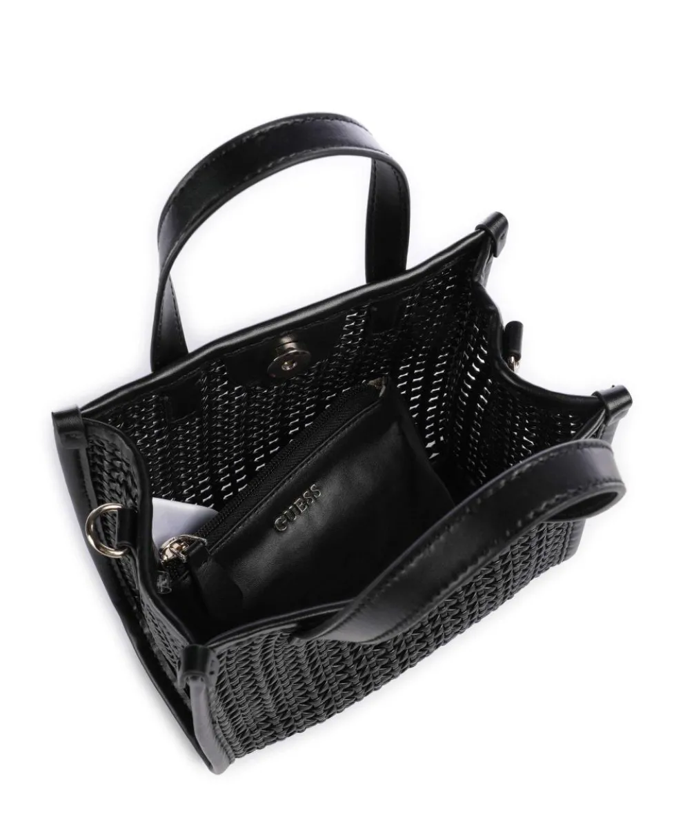 Brigitta Handtasche Lederimitat schwarz