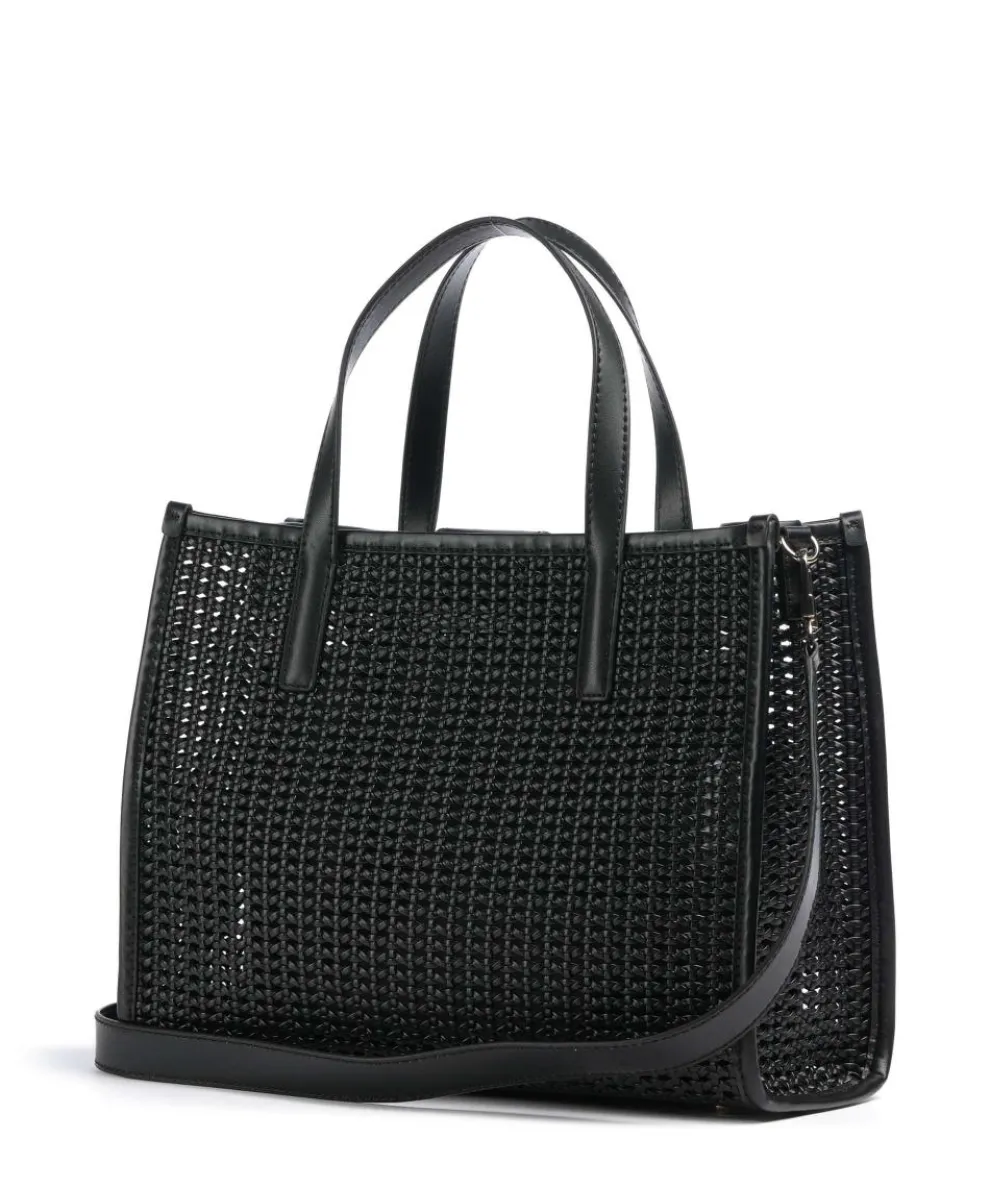 Brigitta Handtasche Lederimitat schwarz