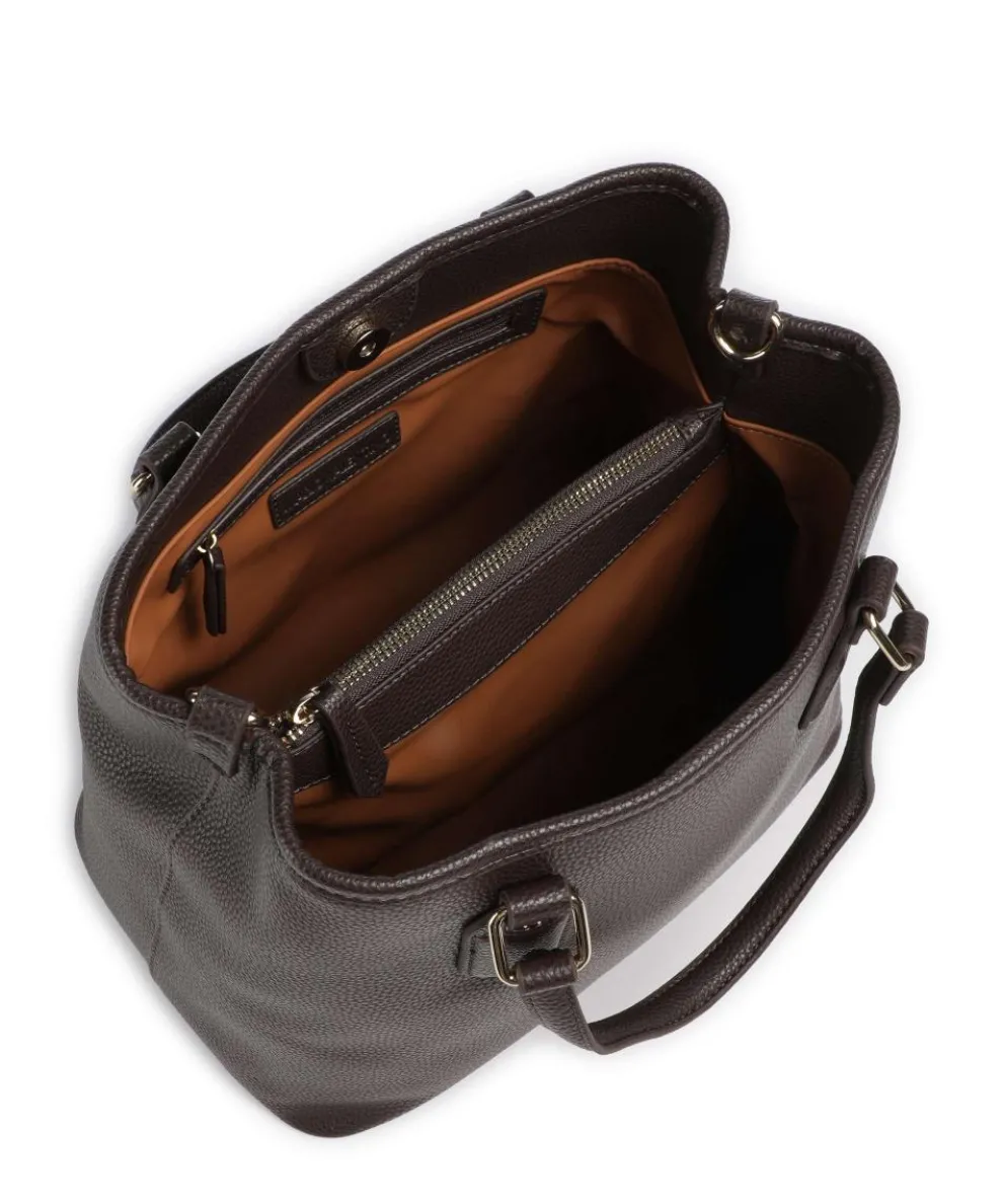 Brixton Handtasche Lederimitat dunkelbraun