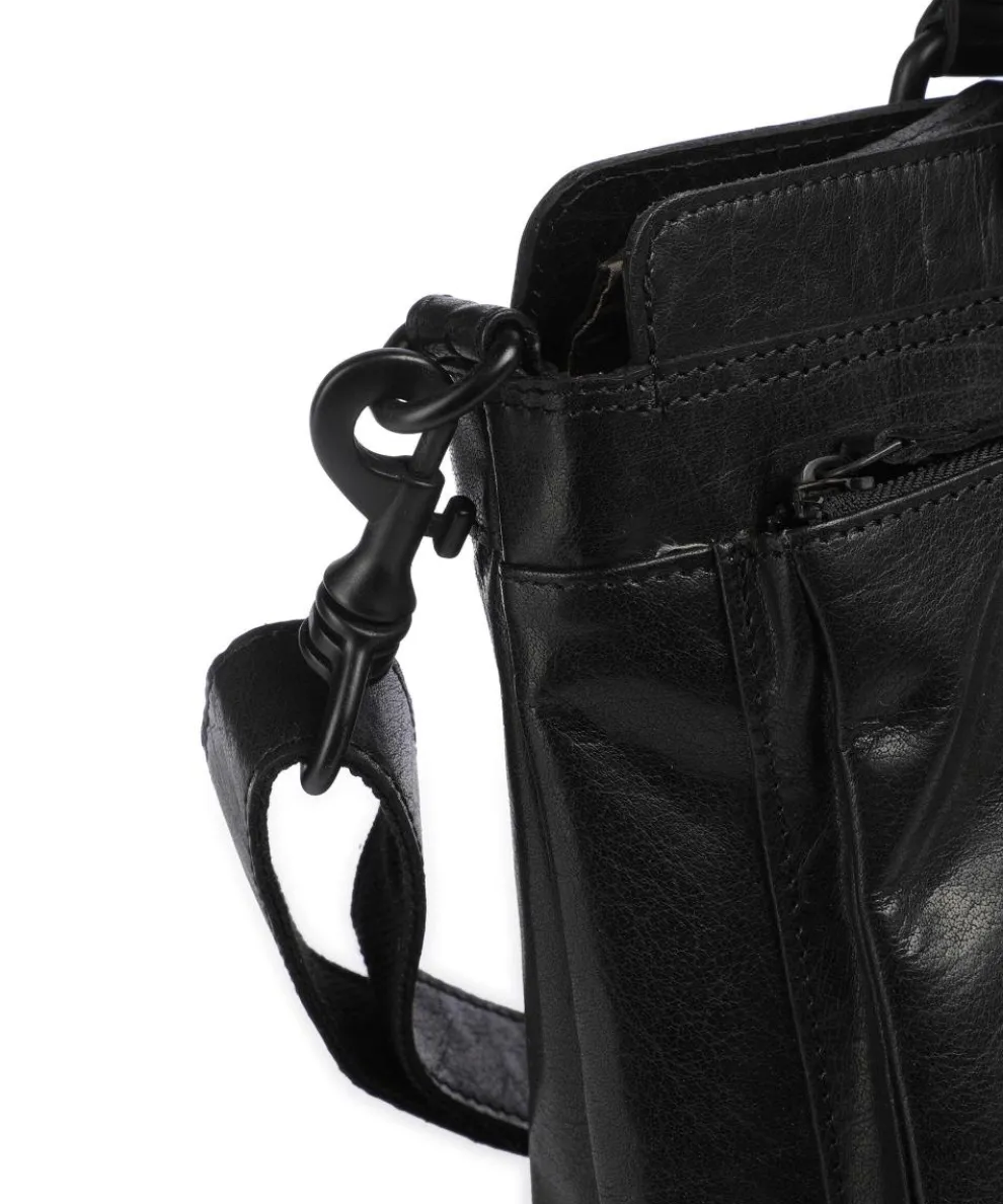 Bronco Bennie Aktentasche 14″ fein genarbtes Leder schwarz