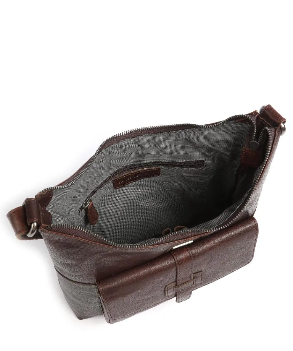 Bronco Beuteltasche Leder dunkelbraun