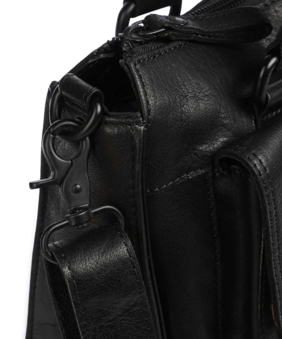 Bronco Ceciley Laptoptasche 15″ genarbtes Leder schwarz