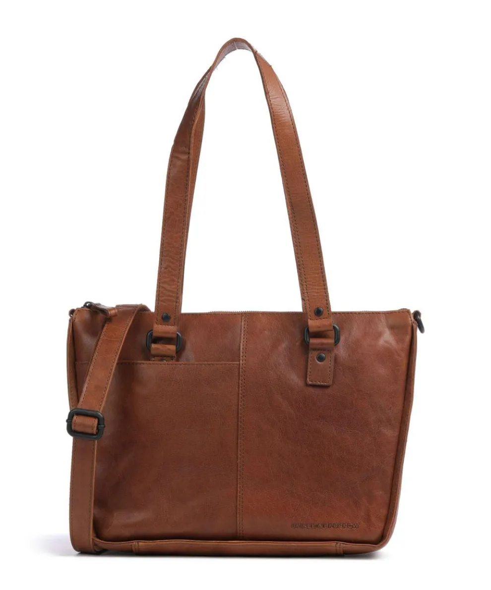 Bronco Danah Shopper 12″ genarbtes Leder braun