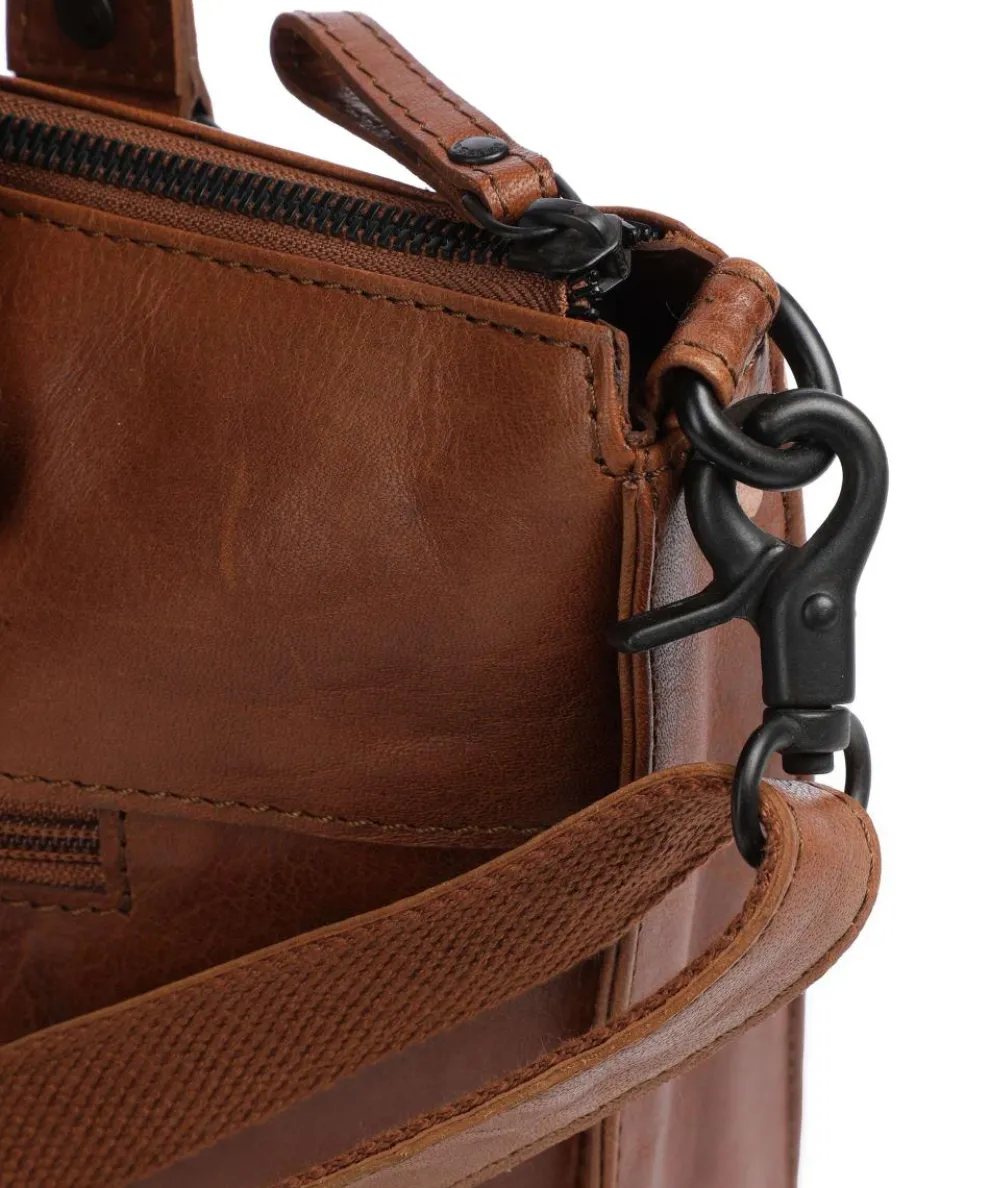 Bronco Danah Shopper 12″ genarbtes Leder braun