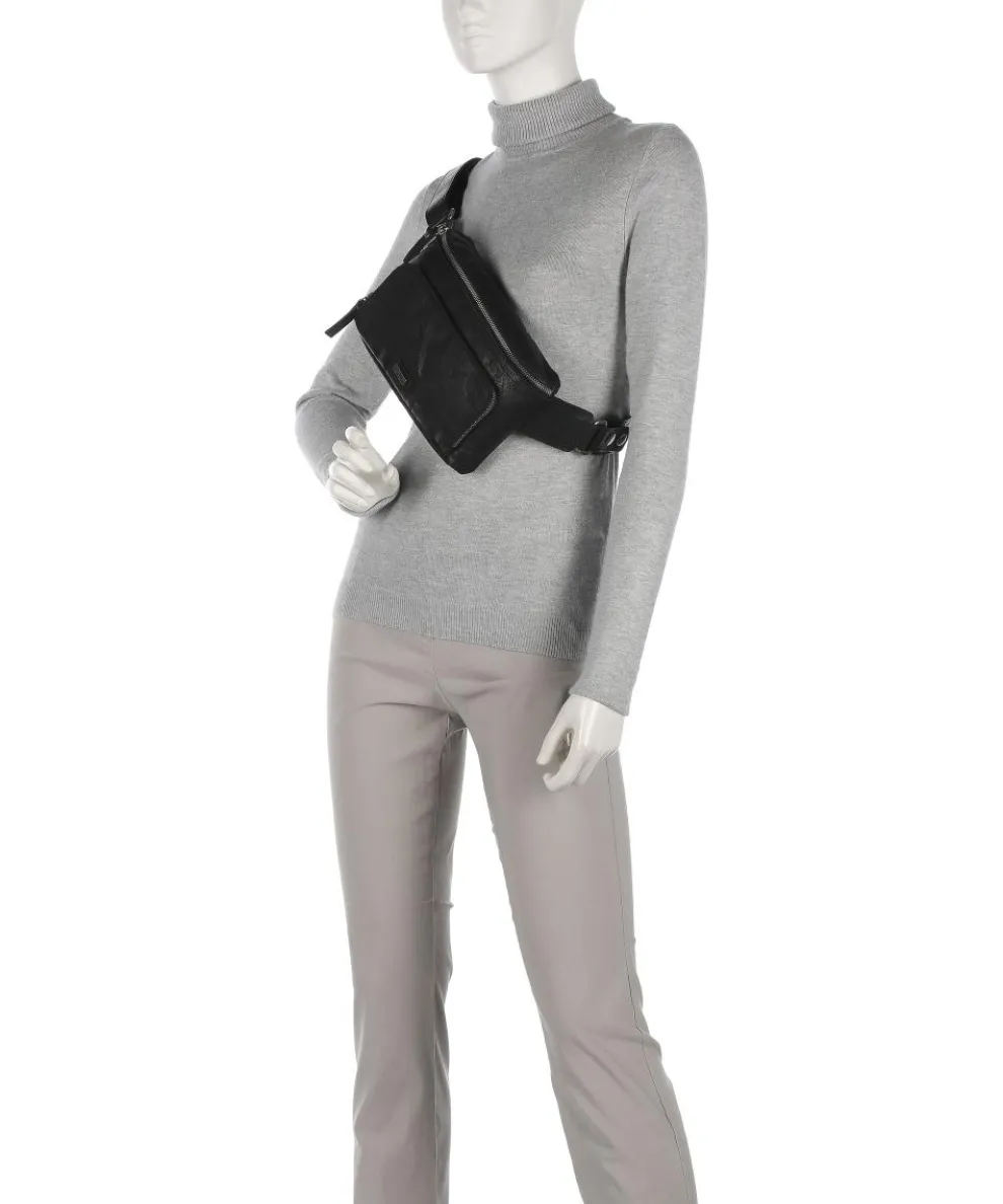 Bronco Gürteltasche Leder schwarz