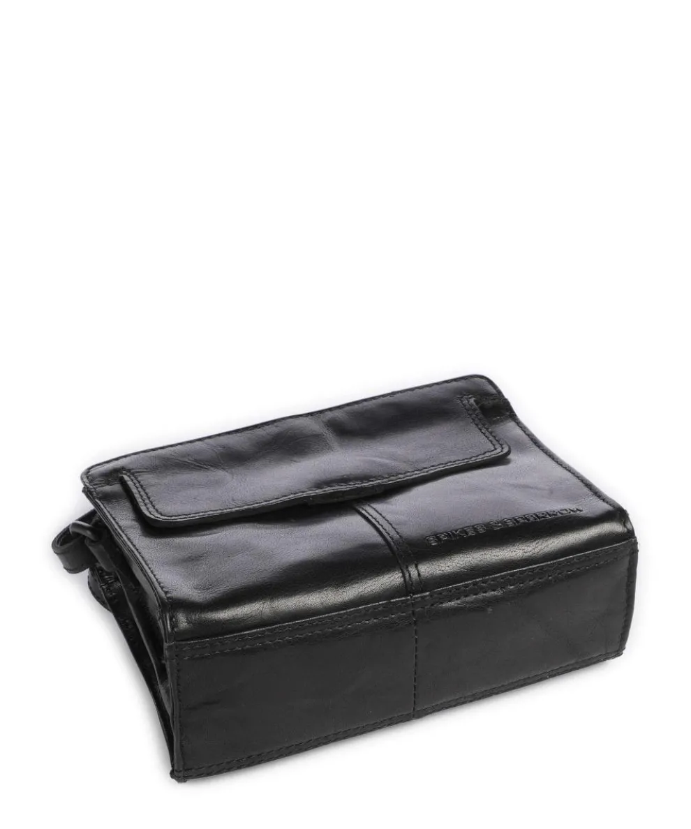 Bronco Leyla Umhängetasche fein genarbtes Leder schwarz