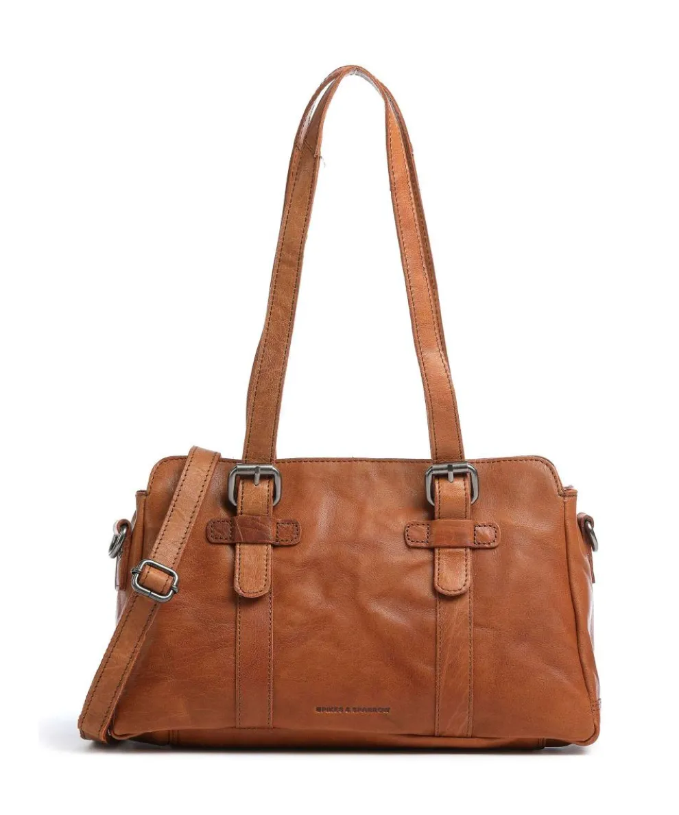 Bronco Schultertasche Büffelleder cognac
