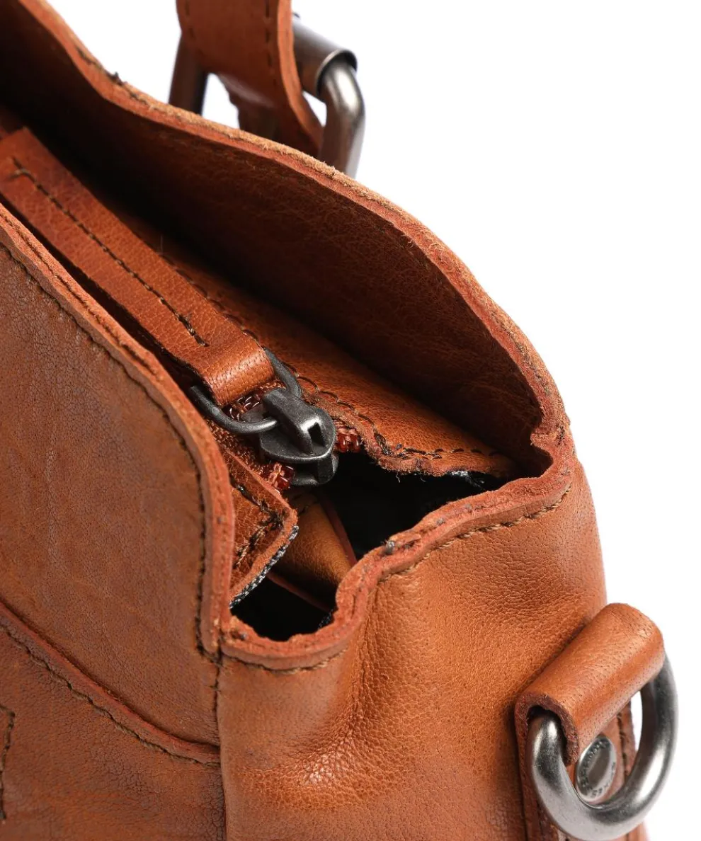 Bronco Schultertasche Büffelleder cognac
