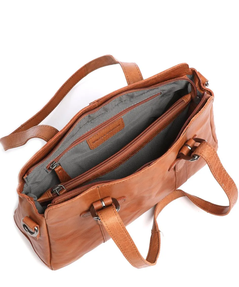 Bronco Schultertasche Büffelleder cognac