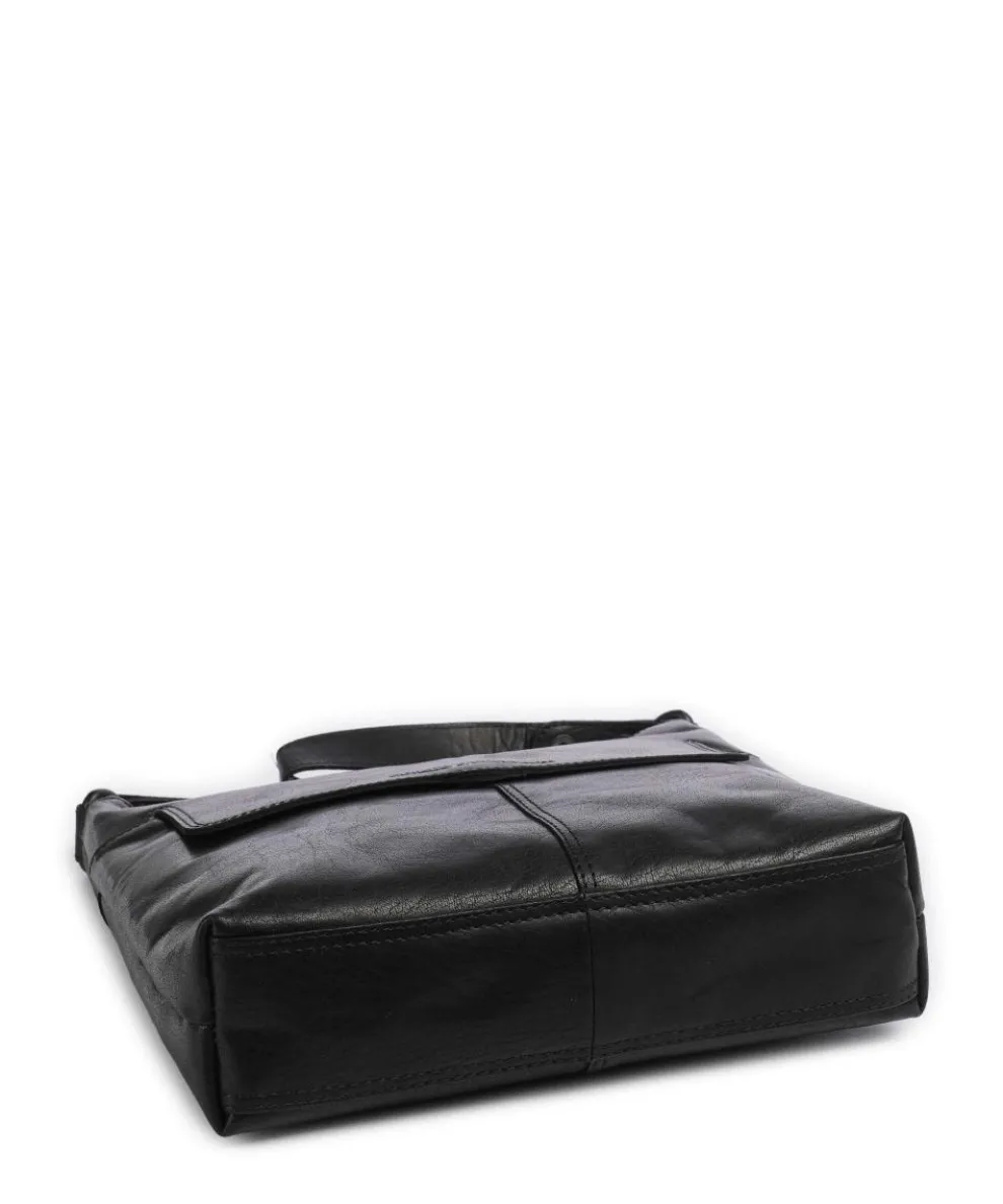 Bronco Sherrill Beuteltasche fein genarbtes Leder schwarz