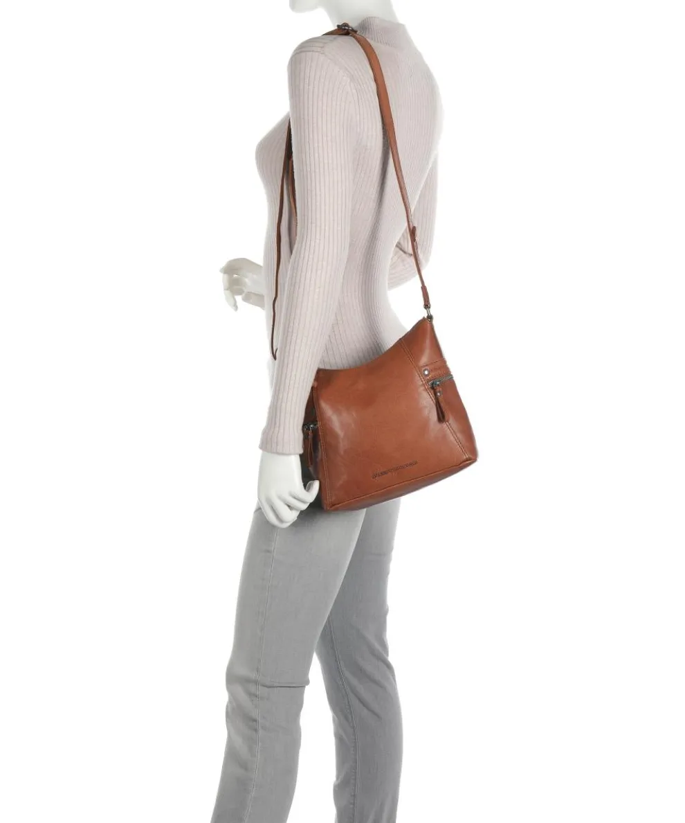 Bronco Umhängetasche Büffelleder cognac