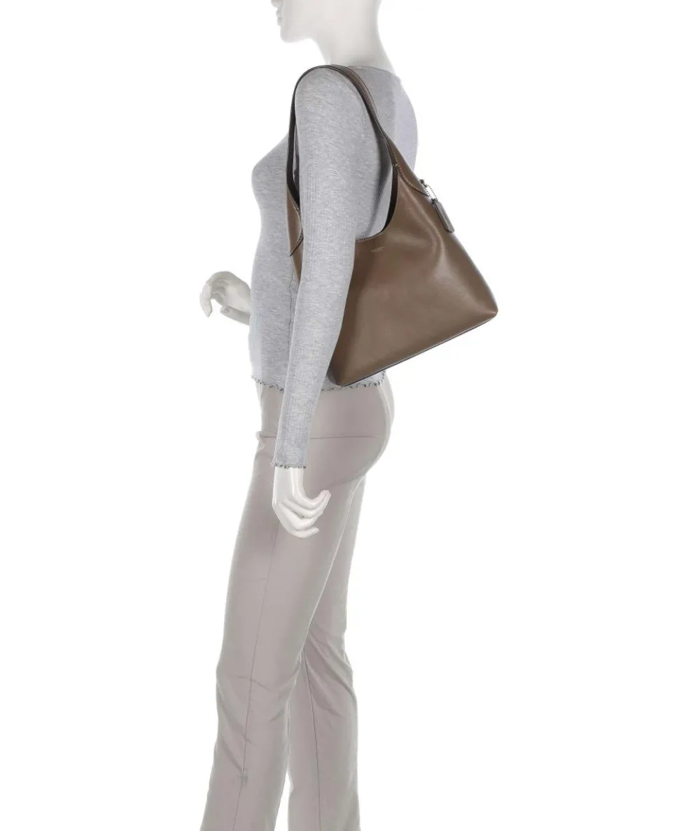 Brooklyn 28 Beuteltasche fein genarbtes Leder braun