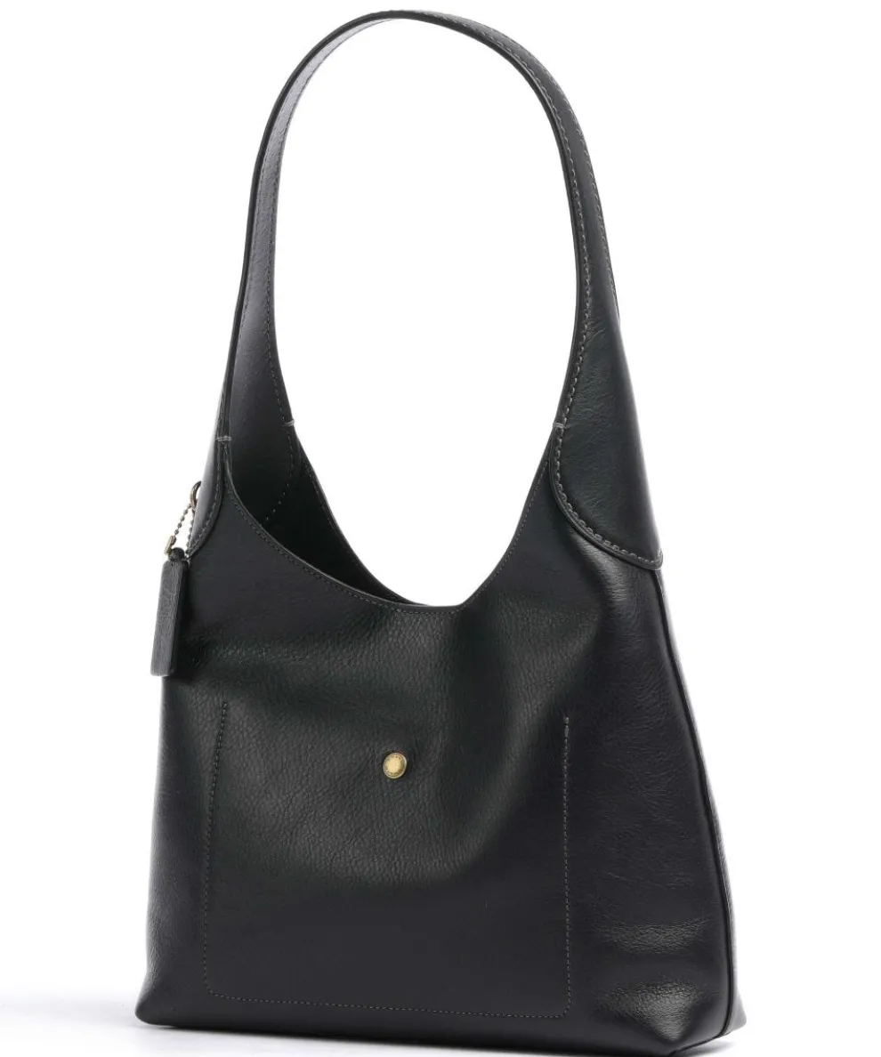 Brooklyn 28 Beuteltasche fein genarbtes Leder schwarz