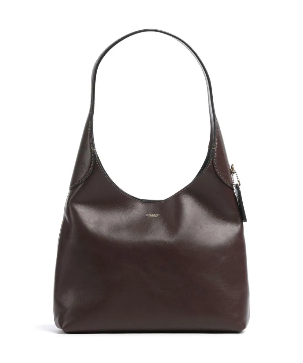 Brooklyn 28 Beuteltasche fein genarbtes Leder dunkelbraun