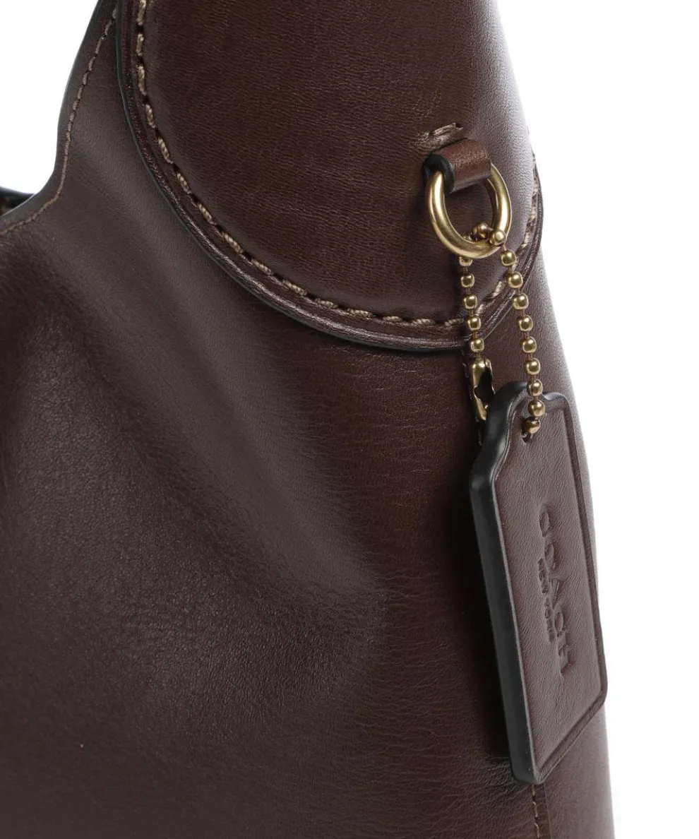 Brooklyn 28 Beuteltasche fein genarbtes Leder dunkelbraun