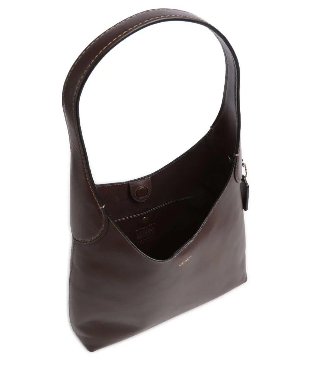 Brooklyn 28 Beuteltasche fein genarbtes Leder dunkelbraun