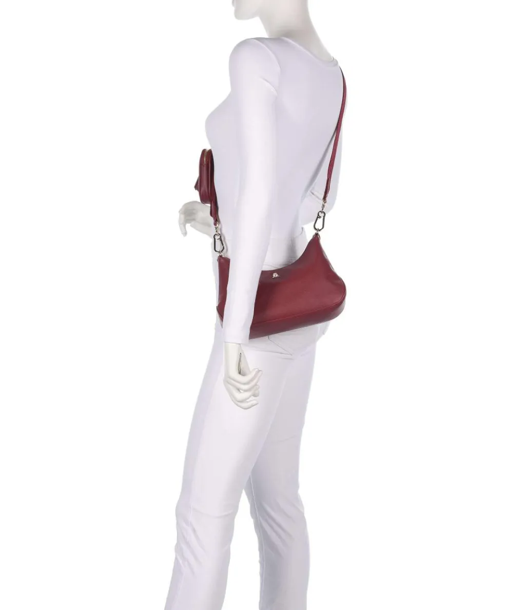 BSIN Schultertasche Lederimitat dunkelrot