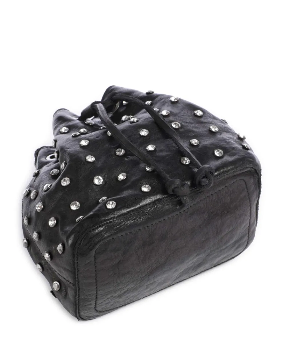 Bucket bag Rindsleder schwarz