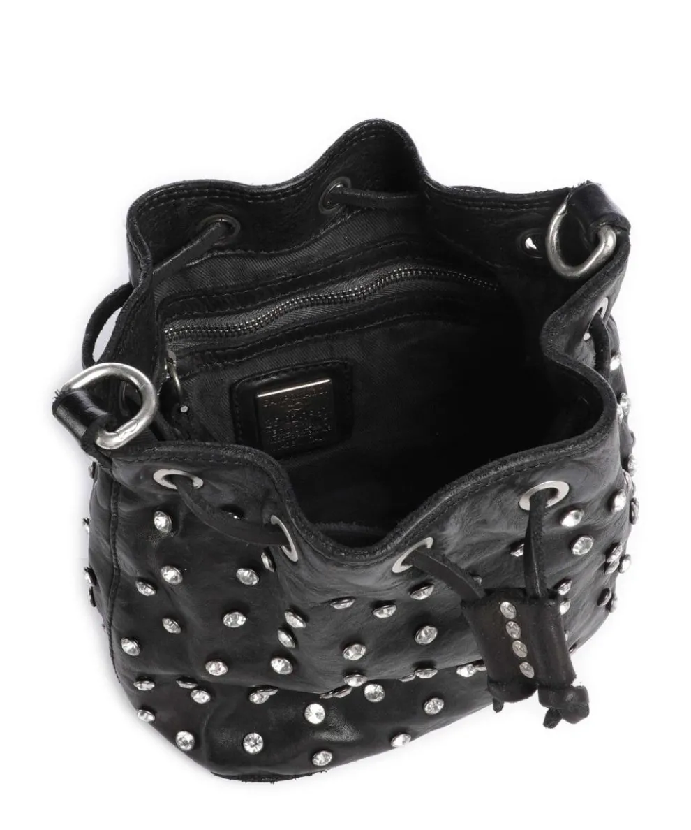Bucket bag Rindsleder schwarz