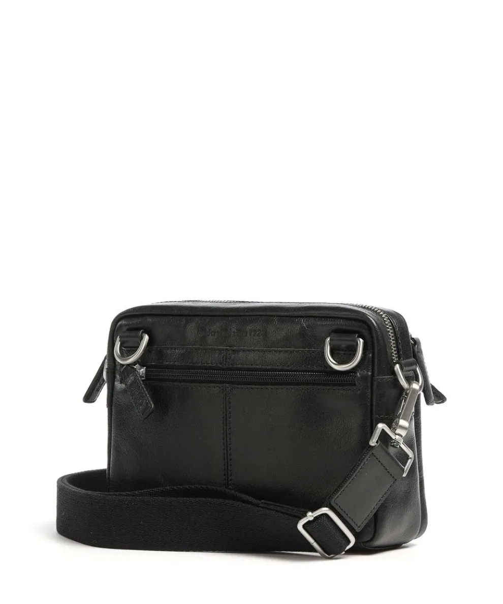 Buddy Umhängetasche Büffelleder schwarz