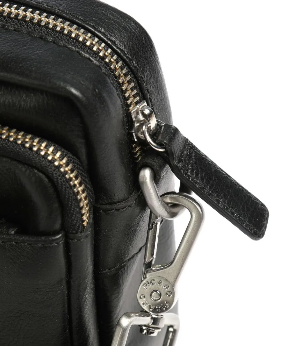 Buddy Umhängetasche Büffelleder schwarz