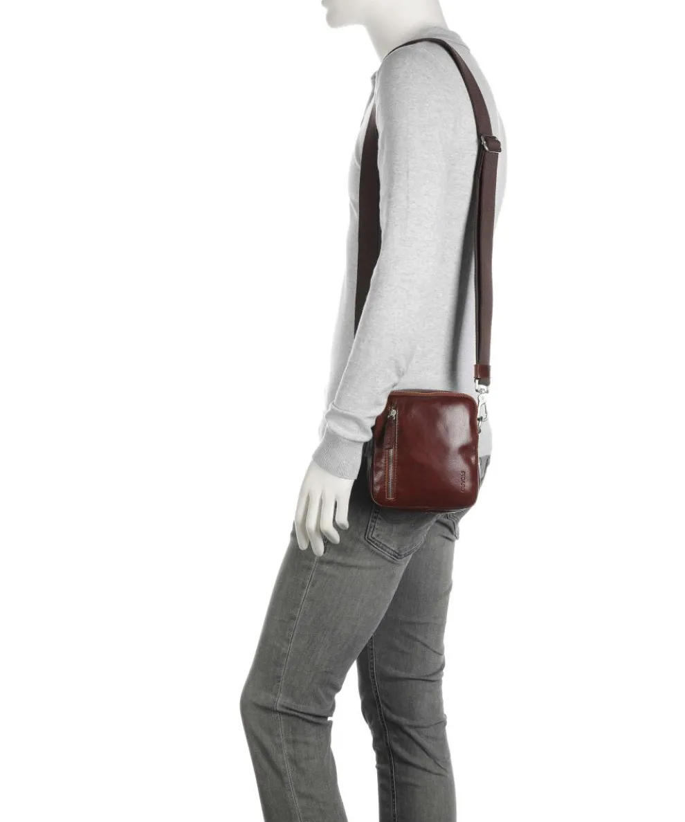 Buddy Umhängetasche Büffelleder cognac