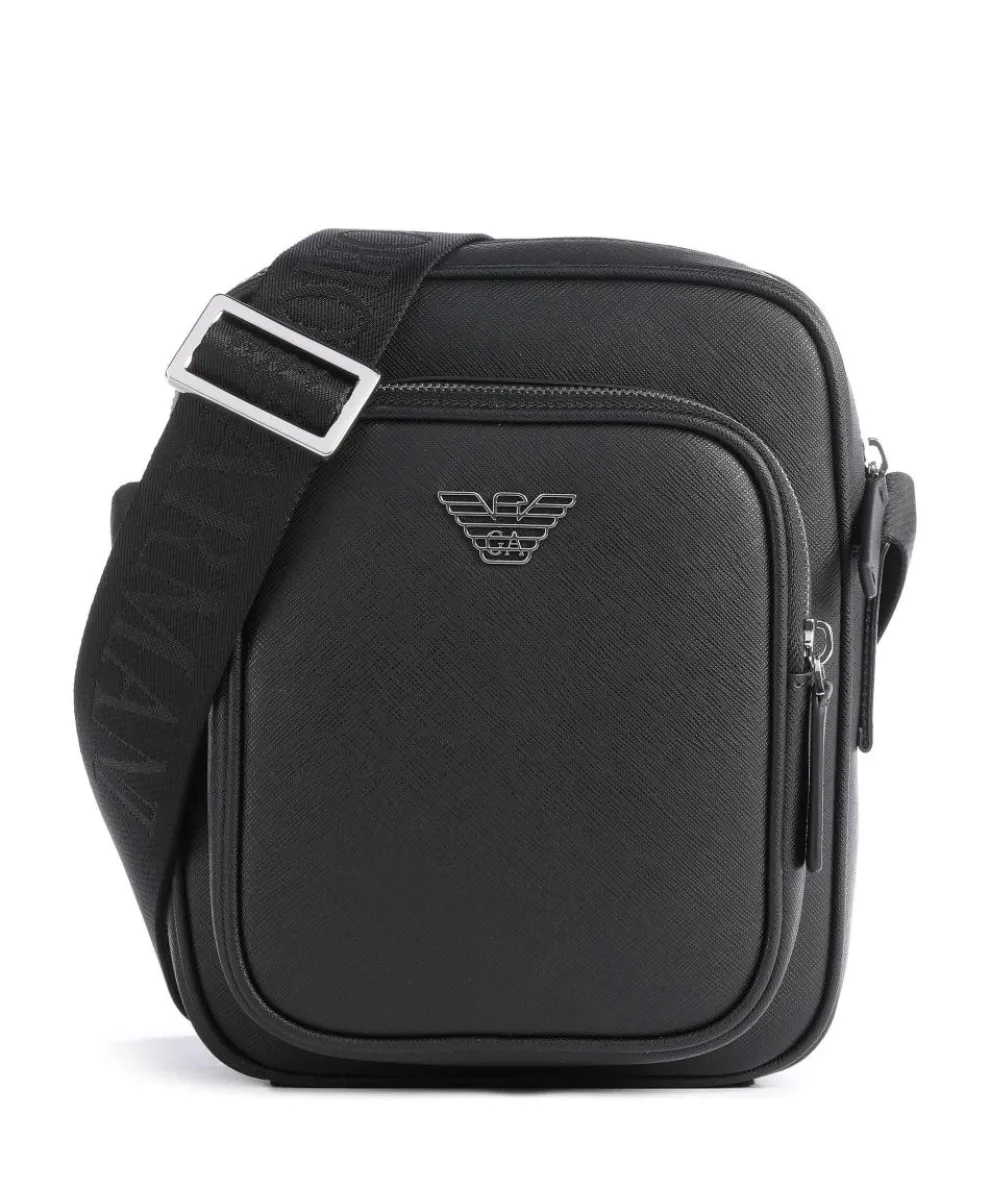 Business Regenerated Umhängetasche Lederimitat schwarz