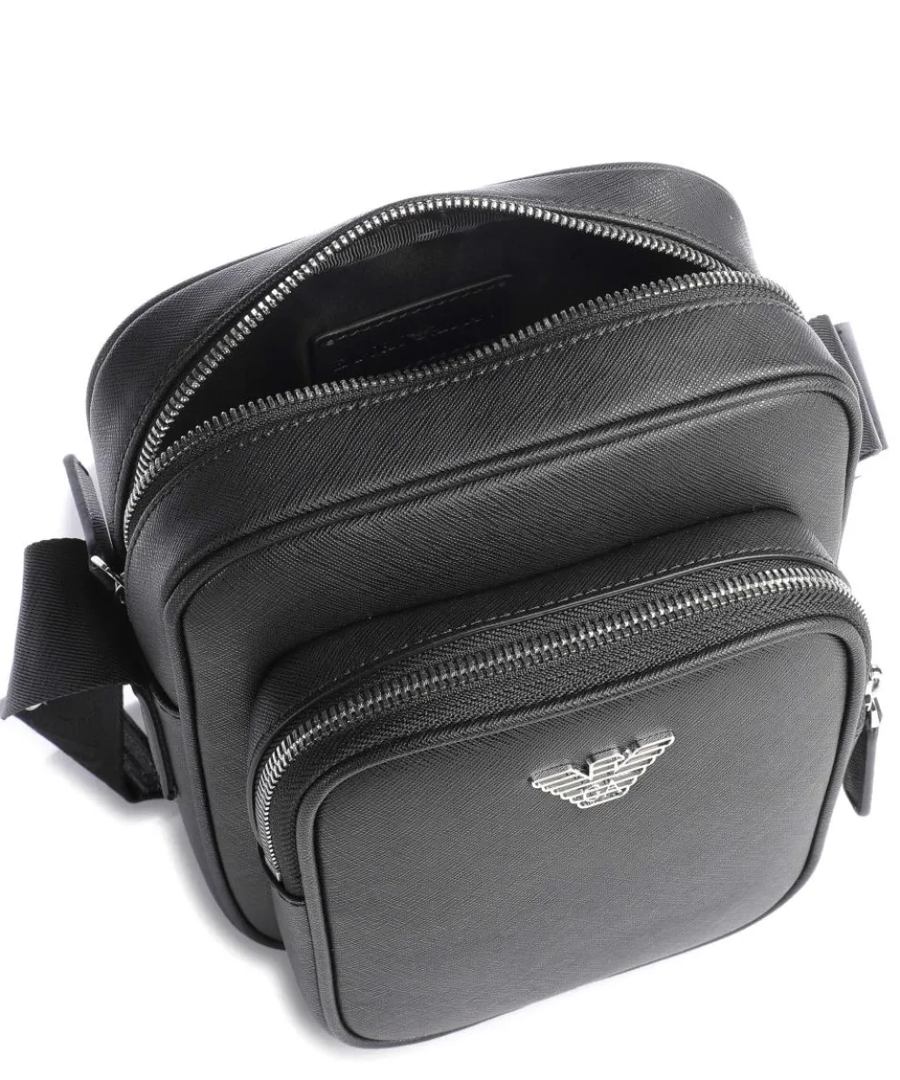 Business Regenerated Umhängetasche Lederimitat schwarz