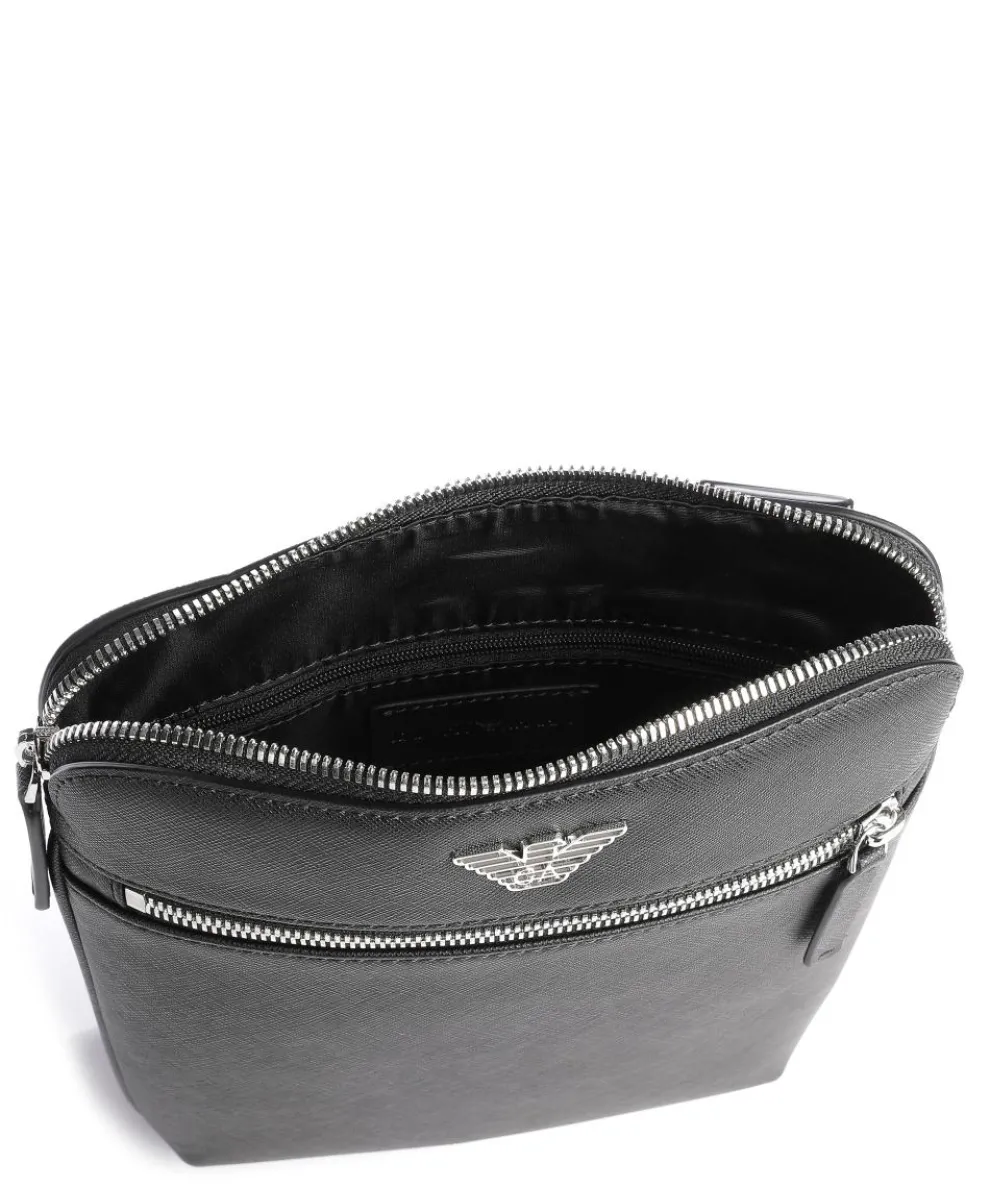 Business Regenerated Umhängetasche Lederimitat schwarz