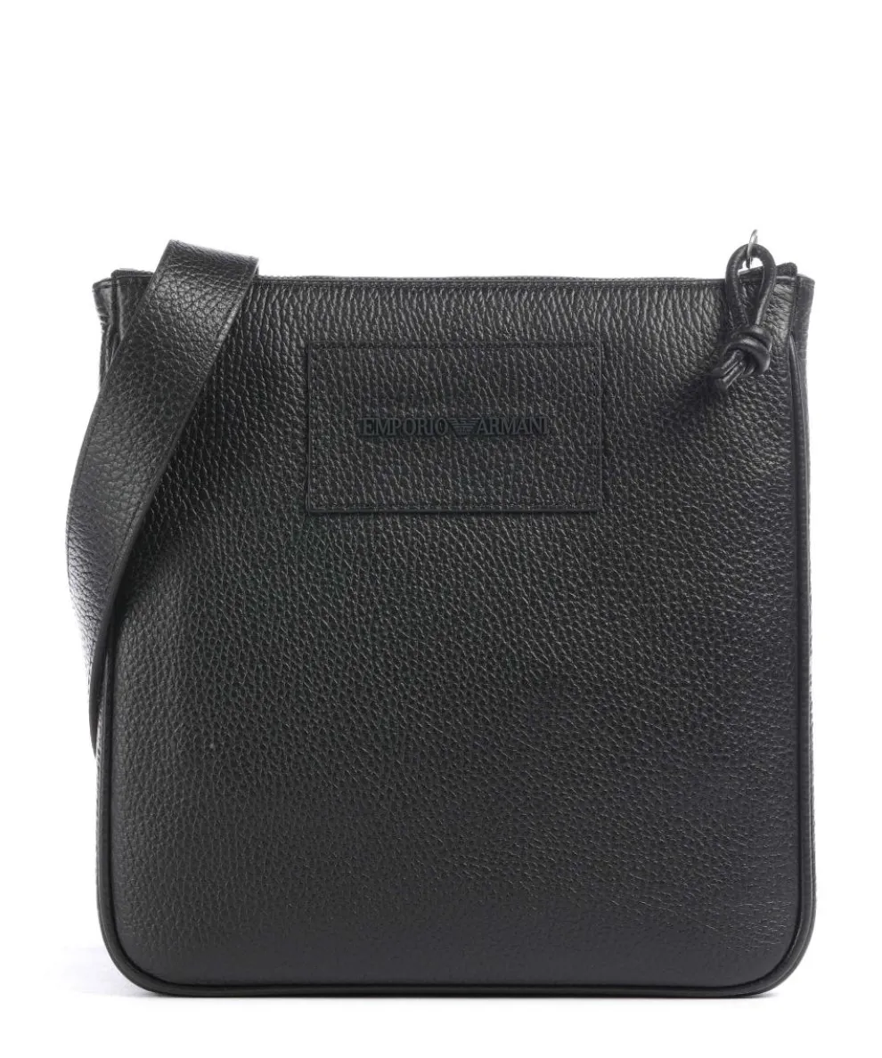 Business Umhängetasche genarbtes Rindsleder schwarz