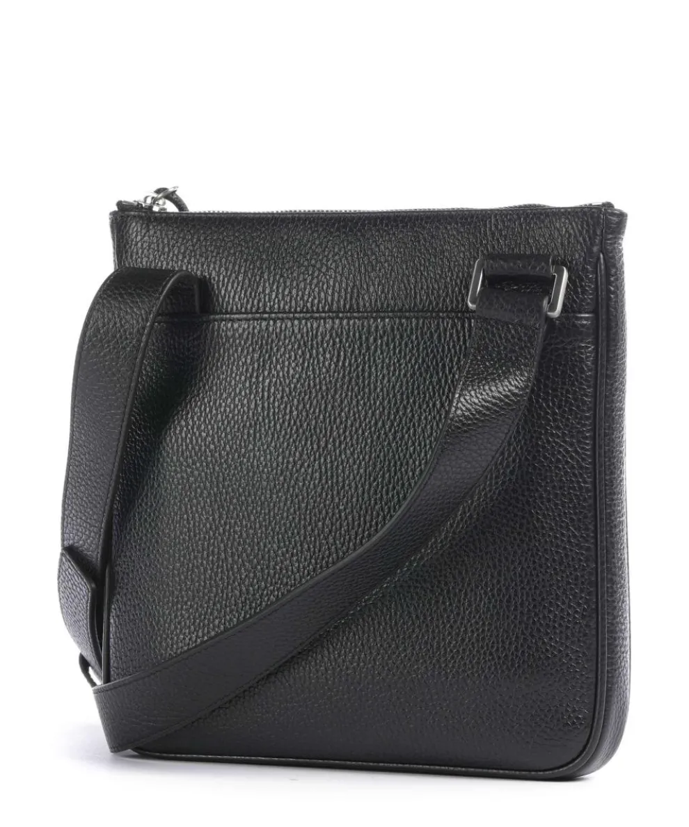 Business Umhängetasche genarbtes Rindsleder schwarz