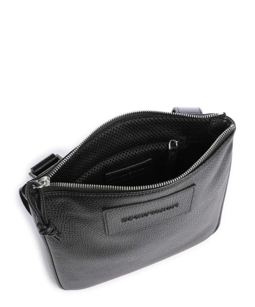 Business Umhängetasche genarbtes Rindsleder schwarz