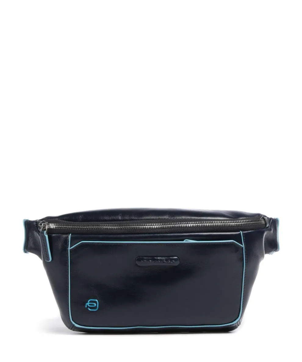 Blue Square Gürteltasche genarbtes Rindsleder dunkelblau