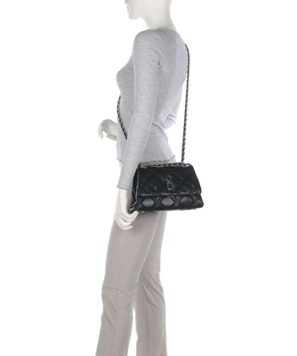 BVOLTURI Schultertasche Lederimitat schwarz