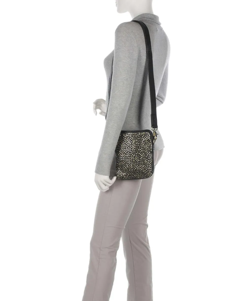 Power Parade Umhängetasche fein genarbtes Kalbsleder schwarz