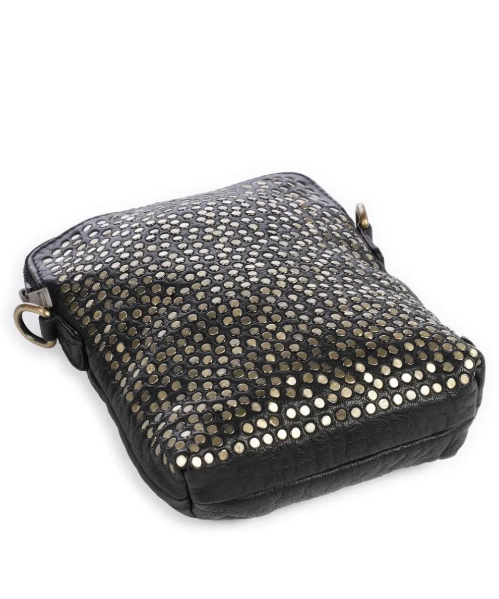 Power Parade Umhängetasche fein genarbtes Kalbsleder schwarz