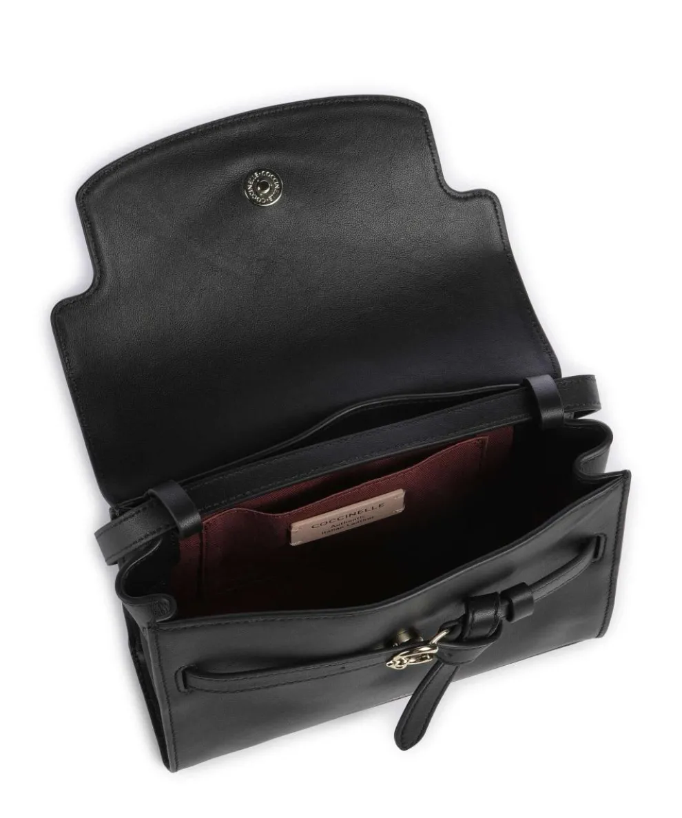 Sabine Umhängetasche fein genarbtes Rindsleder schwarz