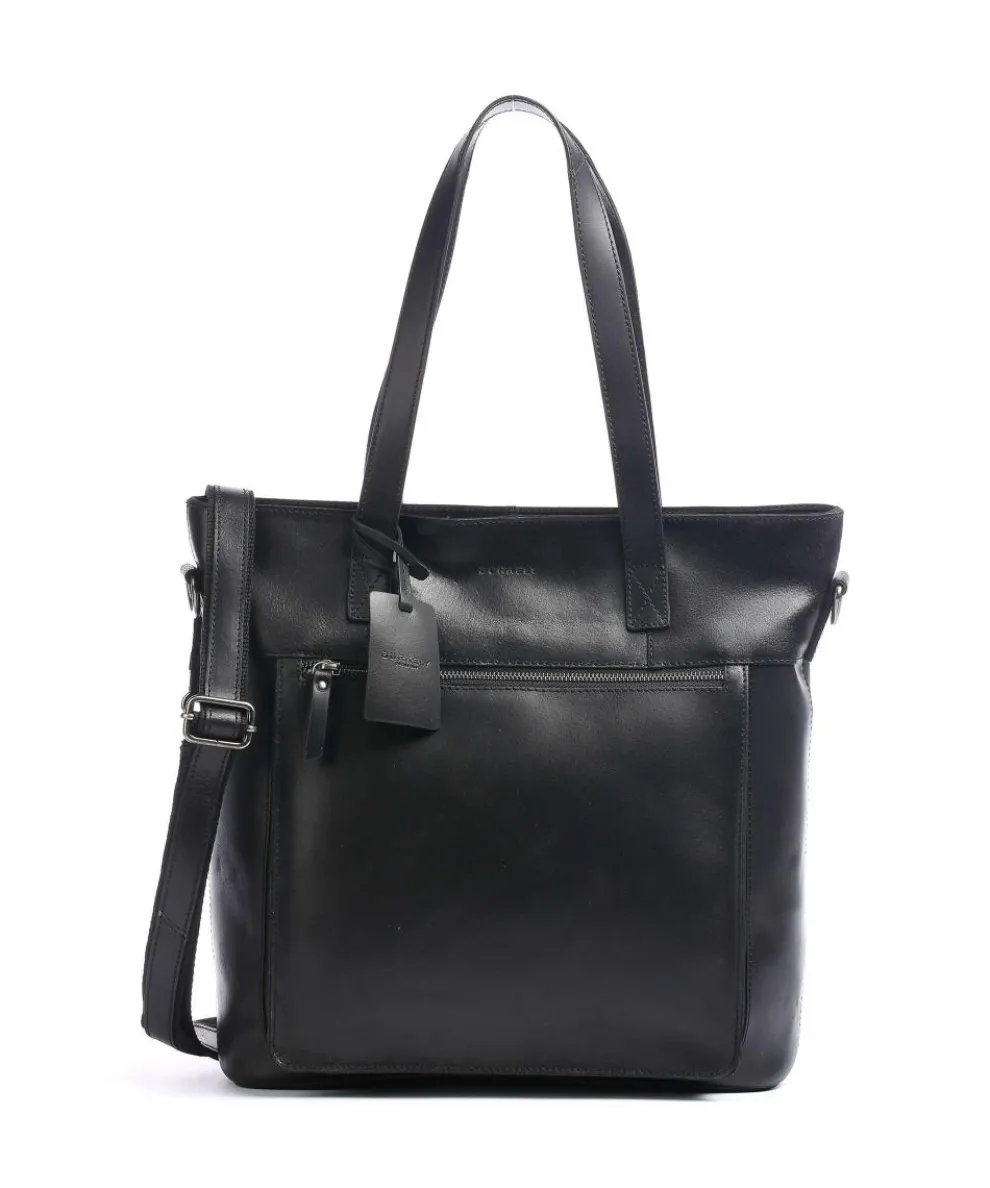 Vintage Jade Shopper 14″ Kalbsleder schwarz