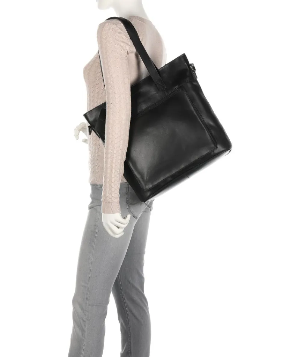 Vintage Jade Shopper 14″ Kalbsleder schwarz