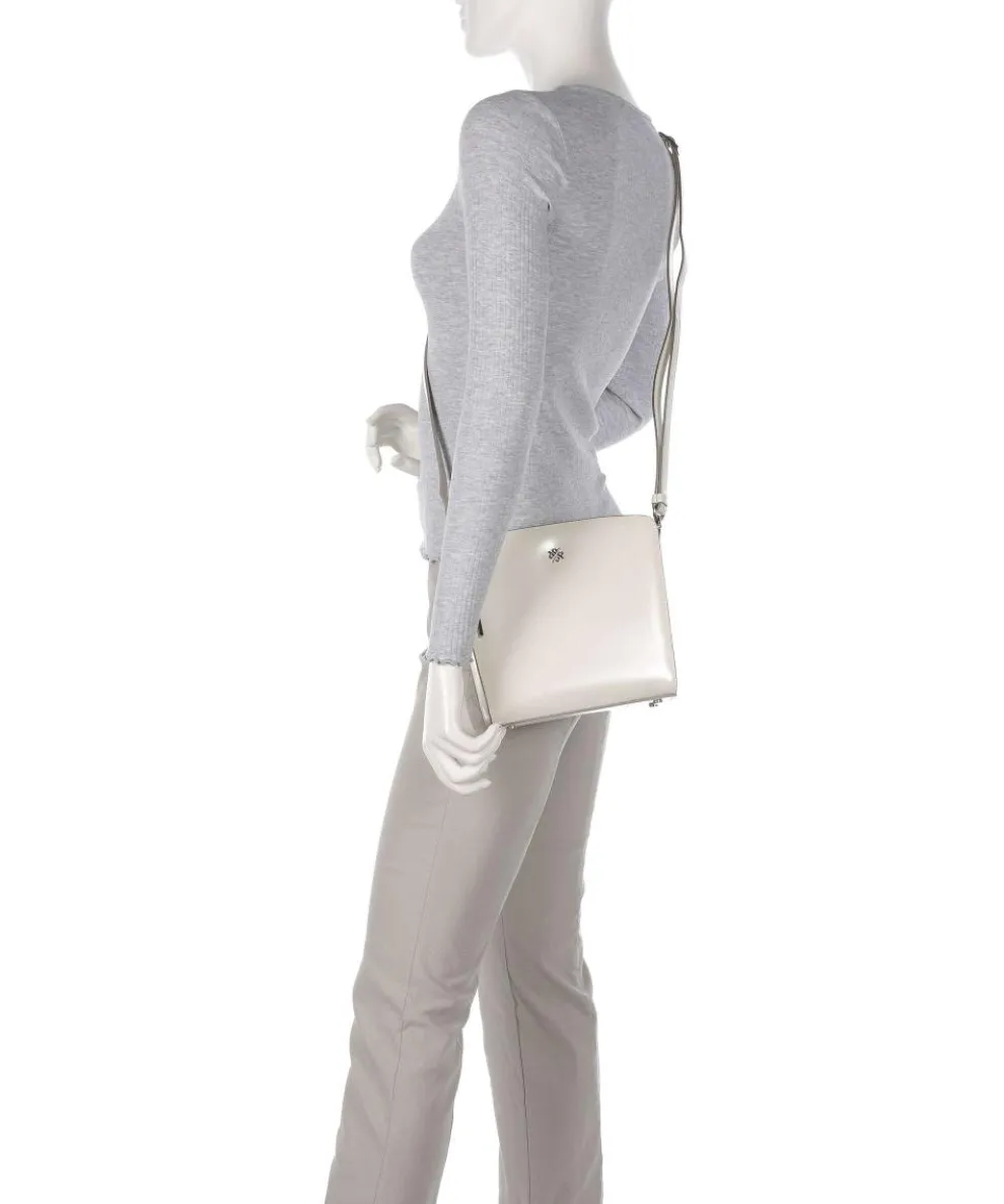 Black Tie Umhängetasche glattes Rindsleder creme