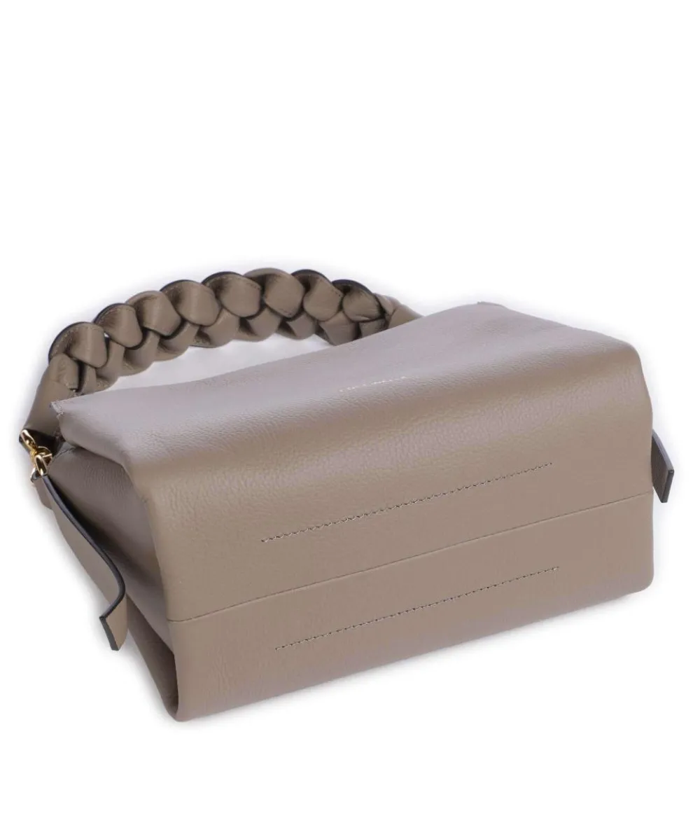 Boheme Grana Double Handtasche genarbtes Leder taupe