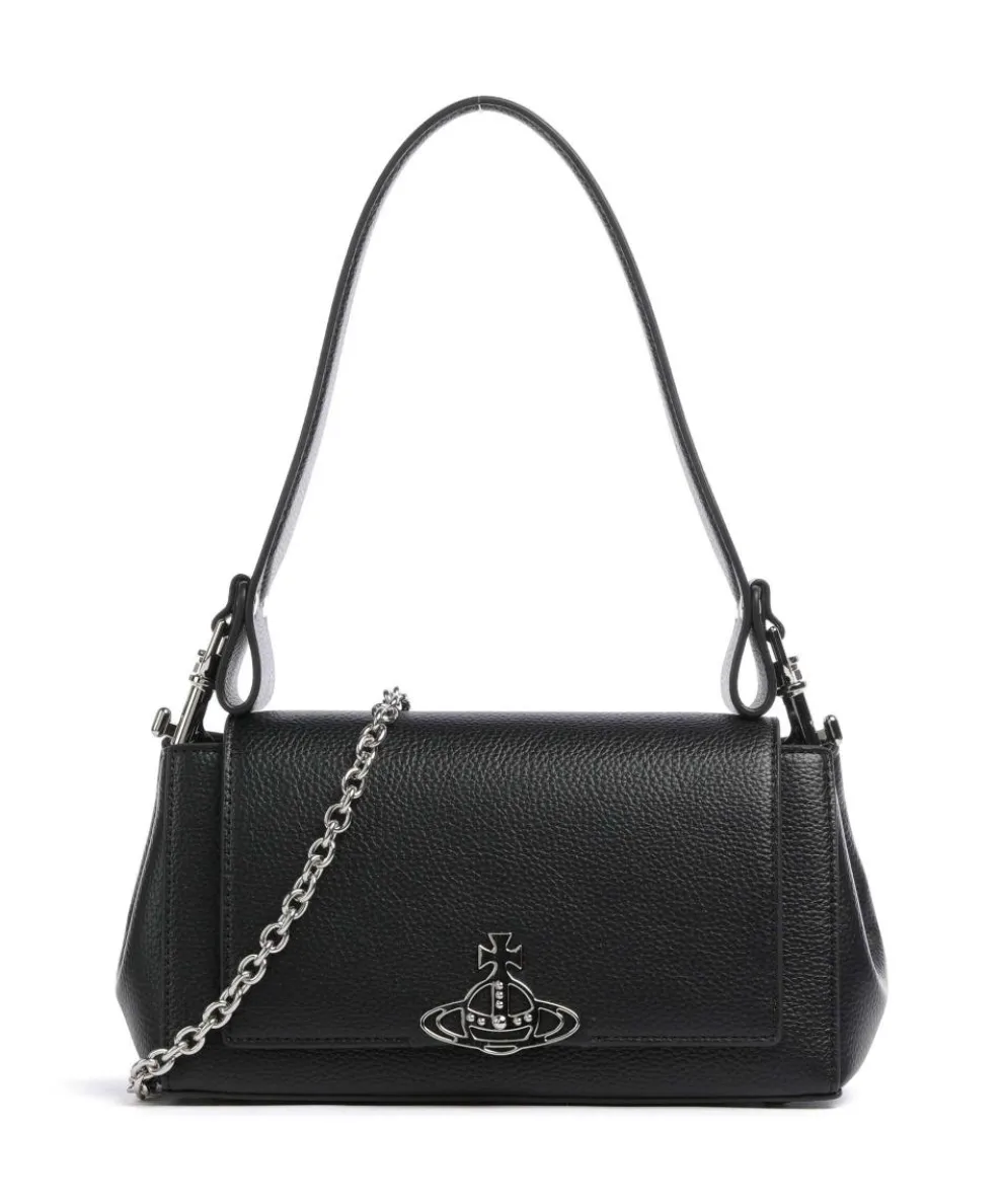 Hazel Re-Vegan Grain Medium Schultertasche Lederimitat schwarz