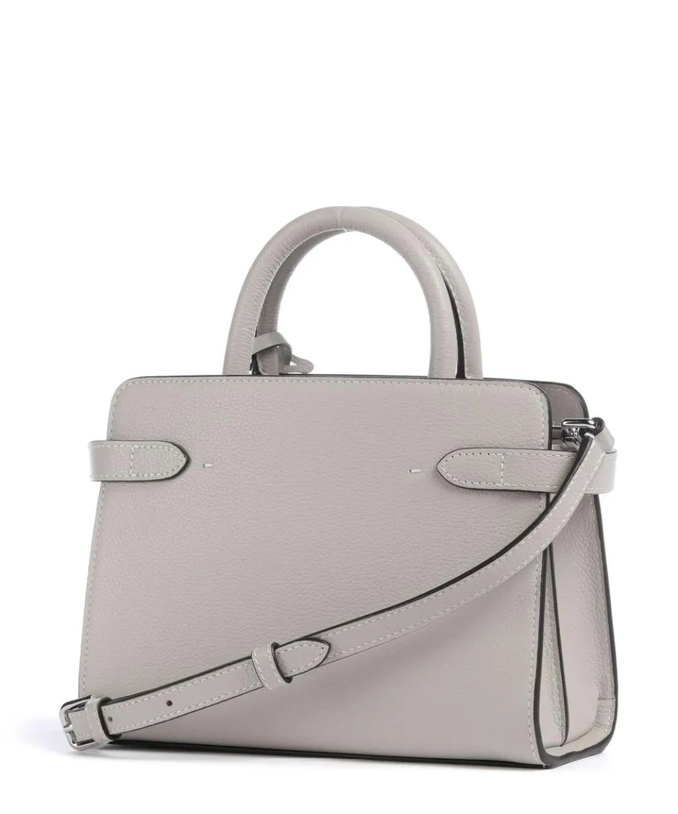 Emilie Handtasche genarbtes Leder hellgrau