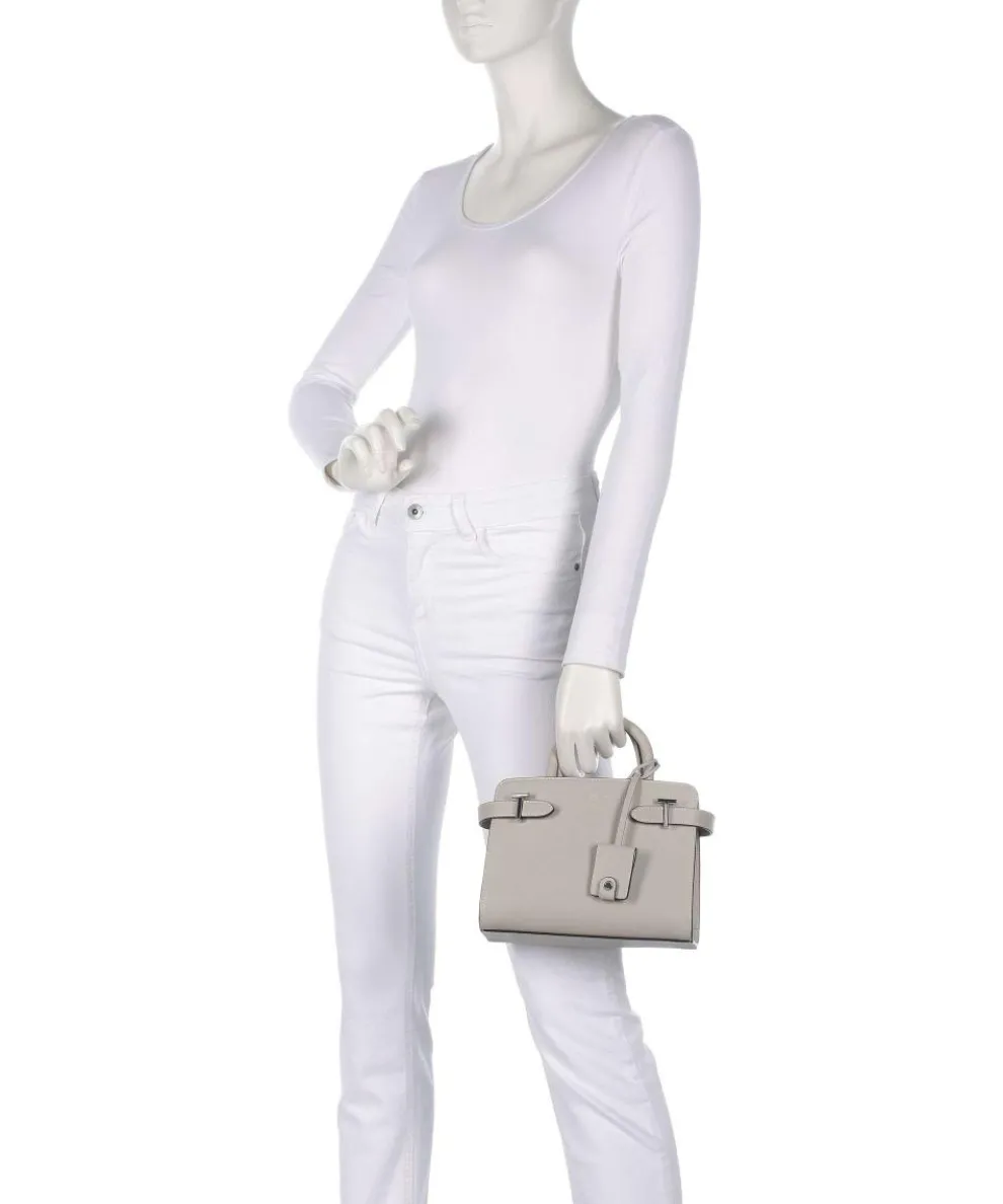 Emilie Handtasche genarbtes Leder hellgrau
