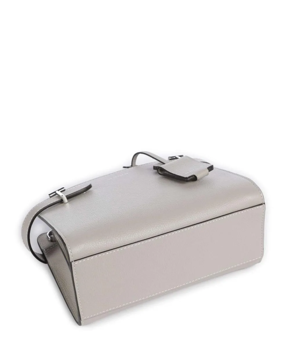 Emilie Handtasche genarbtes Leder hellgrau