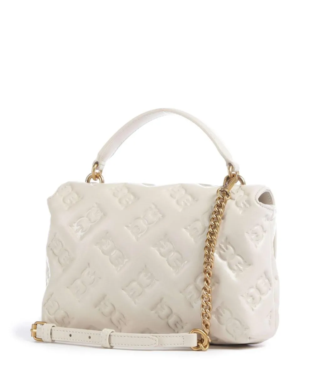 Love Lady Puff Mini Handtasche geprägtes Leder weiß