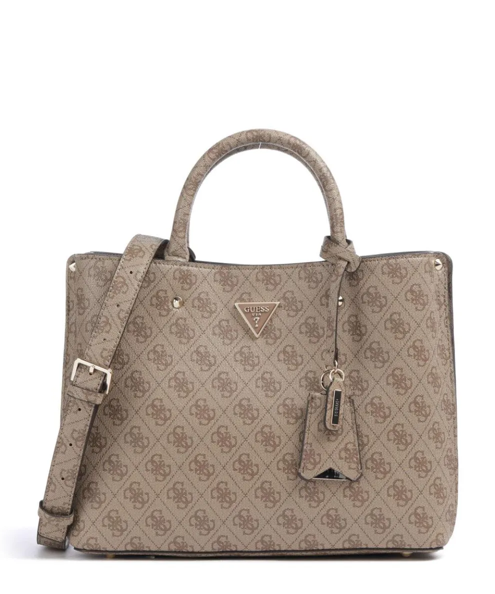 Meridian Handtasche Lederimitat hellbraun