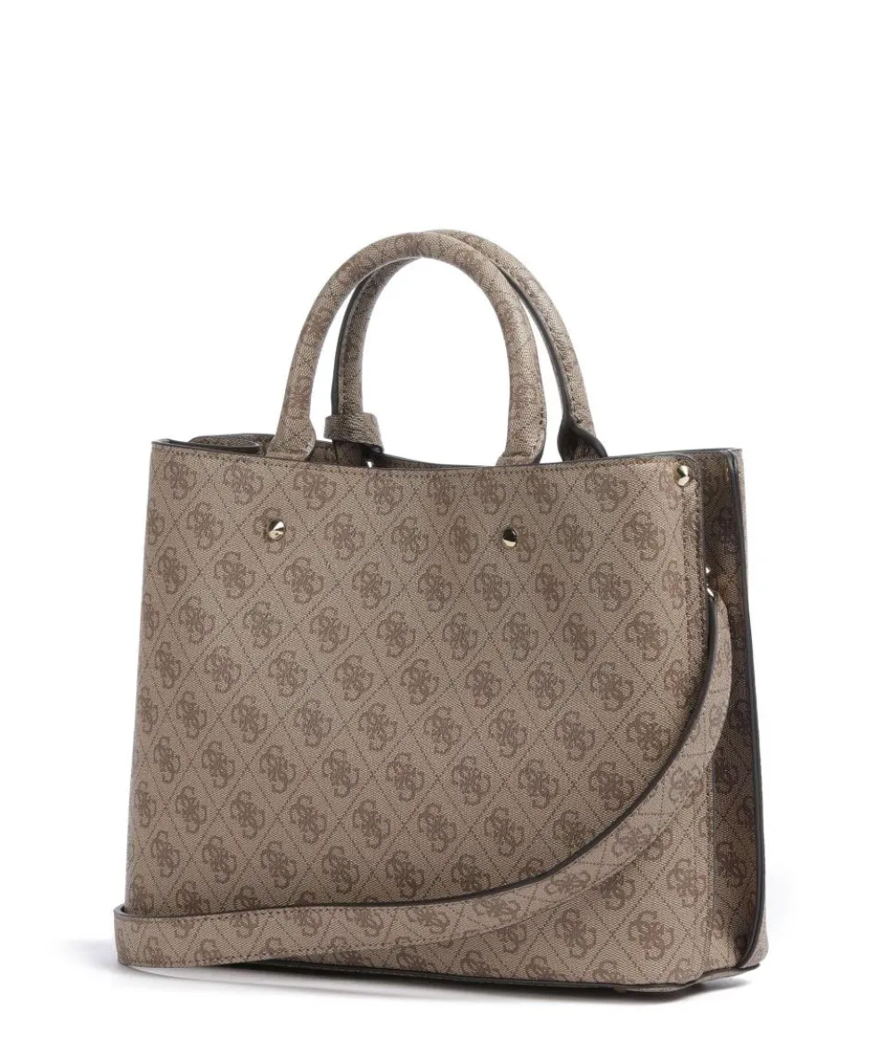 Meridian Handtasche Lederimitat hellbraun